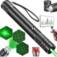 thumbnail image 1 of Puntero láser de alta potencia Puntero de luz láser verde de largo alcance Juguetes Puntero Lazer de alta potencia para presentaciones Caza al aire libre Puntero láser USB recargable ShuxiuWang 1327537090052, 1 of 5
