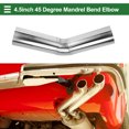 thumbnail image 2 of 45 Degree Mandrel Exhaust Pipe DIY Custom Car Modified Exhaust Pipe Tubing Piping 114mm/4.5" OD 300mm/11.81" Length 304 Stainless Steel Silver Tone, 2 of 7