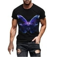 thumbnail image 2 of Mefallenssiah Hauts pour Hommes, T-Shirt à Manches Courtes Imprimé Col Rond Mode Décontractée, 2 of 5