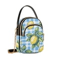 thumbnail image 7 of FORMRS Crossbody Bag for Women Quilted Travel Shoulder Cell Phone Purse with Chain Strap Handbag, Cartoon Plaid Lemon, 7 of 7