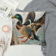 thumbnail image 2 of Shiartex Mallard Duck Cushion Cover Boys Girls Wild Duck Hunting Throw Pillow Cover , 1 Pcs for Sofa Couch Women Men Lodge Cabin Farmhouse Pillow Case Pillowacases Pillows Covers Room Decor White, 2 of 5