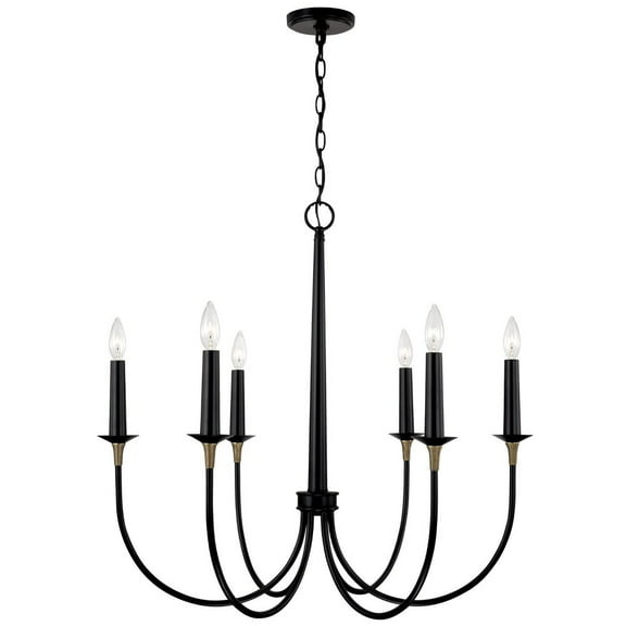 6 Light Chandelier In Transitional Style-28.75 Inches Tall And 30.5 Inches Wide -Traditional Installation Capital Lighting 445661Kb