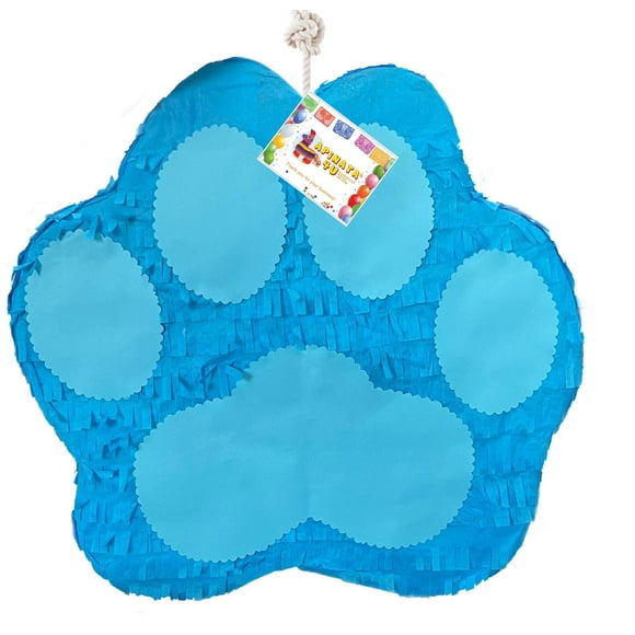 APINATA4U Patte de Chien Pinata pour Fête d'Anniversaire de Chiot, Fournitures de Fête pour Animaux Bleus, Pinata à Thème Animal, Déco d'Anniversaire pour Toutou, Cadeau pour Amoureux des Animaux, Empreinte de Patte, Décoration de Patte de Chien, 17x4x17 Pouces