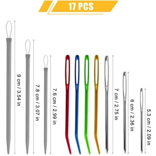  11pcs Large-Eye Blunt Embroidery Needles, Stainless Steel Yarn  Darning Needle Tapestry Needle Wool Needle Macrame Needle Hand Sewing  Knitting Needles for Crochet Projects (2 Styles) : Arts, Crafts & Sewing