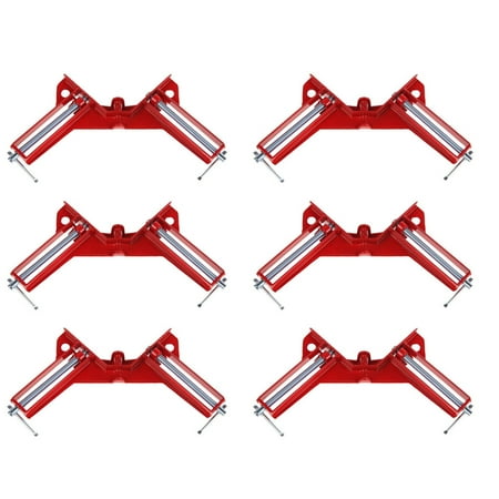 

Huaai Fixing Clip Right 6Pcs 90° Corner Multifunction Clip Wooden Angle Working Frame Clamp Clip Tools & Home Improvement Red