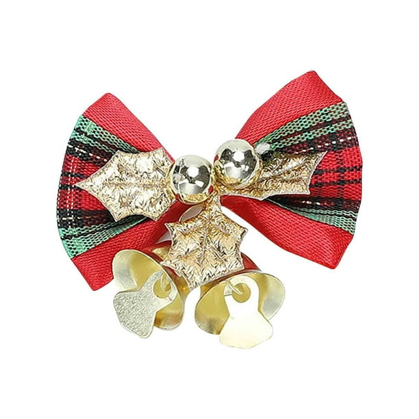 Bells Bow Christmas Tree Ornaments, Mini Small Bells, Christmas Hanging Decorations, Festive Holiday Style, Elegant Home Decor, Foldable Design, Metal Frame, for Bedroom