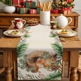 thumbnail image 2 of Vintage Squirrel on Linen Table Runner 13x36in Non-Slip Cotton Linen Table Runners, Pastoral Plant Pine Cone Dresser Scarves TableRunner for Dinner Kitchen Dining Wedding Party, 2 of 9