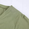 thumbnail image 3 of Robes pour Femmes Liquidation Femmes Manches Courtes Col en V Décontracté Chaud Vacances Couleur Unie Mini Robe Droite Coton Lin Robe T-Shirt Printemps Été Robes pour Femmes, 3 of 5