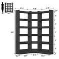 thumbnail image 3 of Triple Wide Corner Bookcase with 15 Cube, 6-Tire Bookshelf Display Storage Cabinet, Modern L-Shape Shelf Living Room Furniture for Home Office, Black, 3 of 10