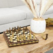 DecMode 10 x 3 Brown Polystone Chess Game Set, 1-Piece