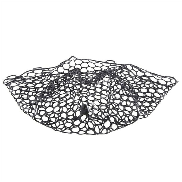 Reemplazo de Red de Pesca Plegable, de Goma Resistente al Desgaste, Red de InmersióN Multifuncional para Captura de Peces, Color Negro, 32Cm