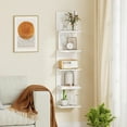 thumbnail image 2 of Costway 2 PCS 5-Tier Wall Shelves Vertical Floating Storage Shelf Unit Wall-Mounted Organizer White, 2 of 10