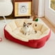 thumbnail image 4 of Sofá Cama Navideño para Mascotas | Cama Semicerrada para Perros y Gatos | Desmontable y Lavable | Cálido para Invierno | Rojo | 55 X 43 X 18 Cm | 0,65 Kg | Xal251020003M, 4 of 7