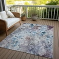 thumbnail image 6 of Addison Rugs Chantille Indoor/Outdoor Transitional Floral Blue Washable Rectangle Rug, 8' x 10', 6 of 6