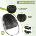 thumbnail image 4 of Clip in Bangs for Women 100% Human Hair Extensions Wispy Bangs Fringe with Hairpieces Air Bangs Flat Bangs Clip Curved Bangs for Daily Wear, 4 of 7