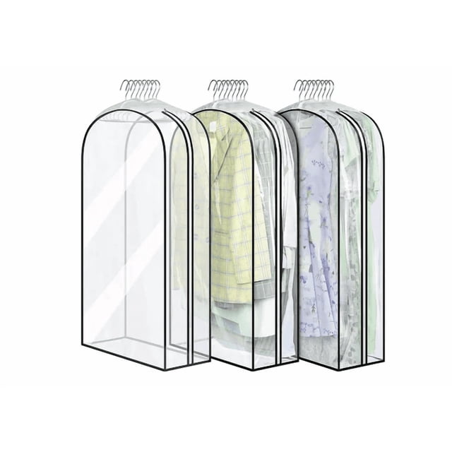 Bolsa Prueba Cubre Polvo Xtellar Transparente Protector De Ropa Colgante 3 Piezas
