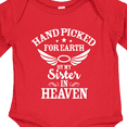 thumbnail image 4 of Inktastic Handpicked for Earth by My Sister in Heaven with Angel Wings Boys or Girls Long Sleeve Baby Bodysuit, 4 of 5