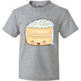 thumbnail image 3 of Inktastic Cute Smiling Cake with Confetti Sprinkles Youth T-Shirt, 3 of 5