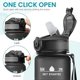 thumbnail image 3 of Sports Drinking Bottle 1L, Motivational Water Bottle 1000ml with Straw and Time Stamp, Adults & Kids, Including Cleaning Brush, Leak-Proof Bottle for, 3 of 5