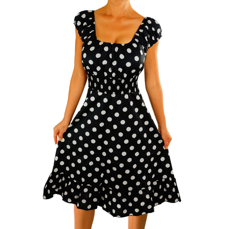 Funfash Size Dress Black White Womens Plus Size Rockabilly Dress - Walmart.com