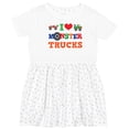 thumbnail image 3 of Inktastic I Love Trucks Girls Toddler Dress, 3 of 5
