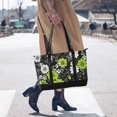 thumbnail image 4 of FORMRS Canvas Laptop Tote Bag for Women with 15.6" Computer Compartments Shoulder Handbag, White Flower Pattern, 4 of 7