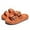 Orange, variant on Double Buckle Sandals Adjustable for Women Men Flat Sandals Pillow Cloud Slippers Comfort Slide Waterproof Slip-on Shower Shoes Seaside Black 42-43