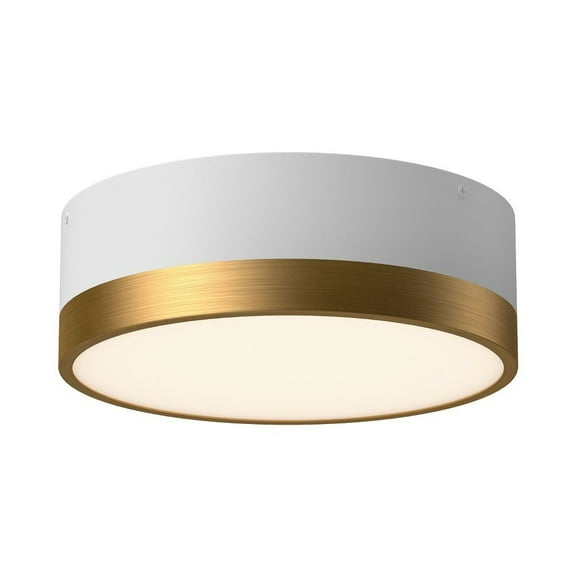 FM556212AGWH-Alora Lighting-Brisbane - 2 Light Flush Mount-4.13 Inches Tall and 12 Inches Wide-Aged Gold/White Finish