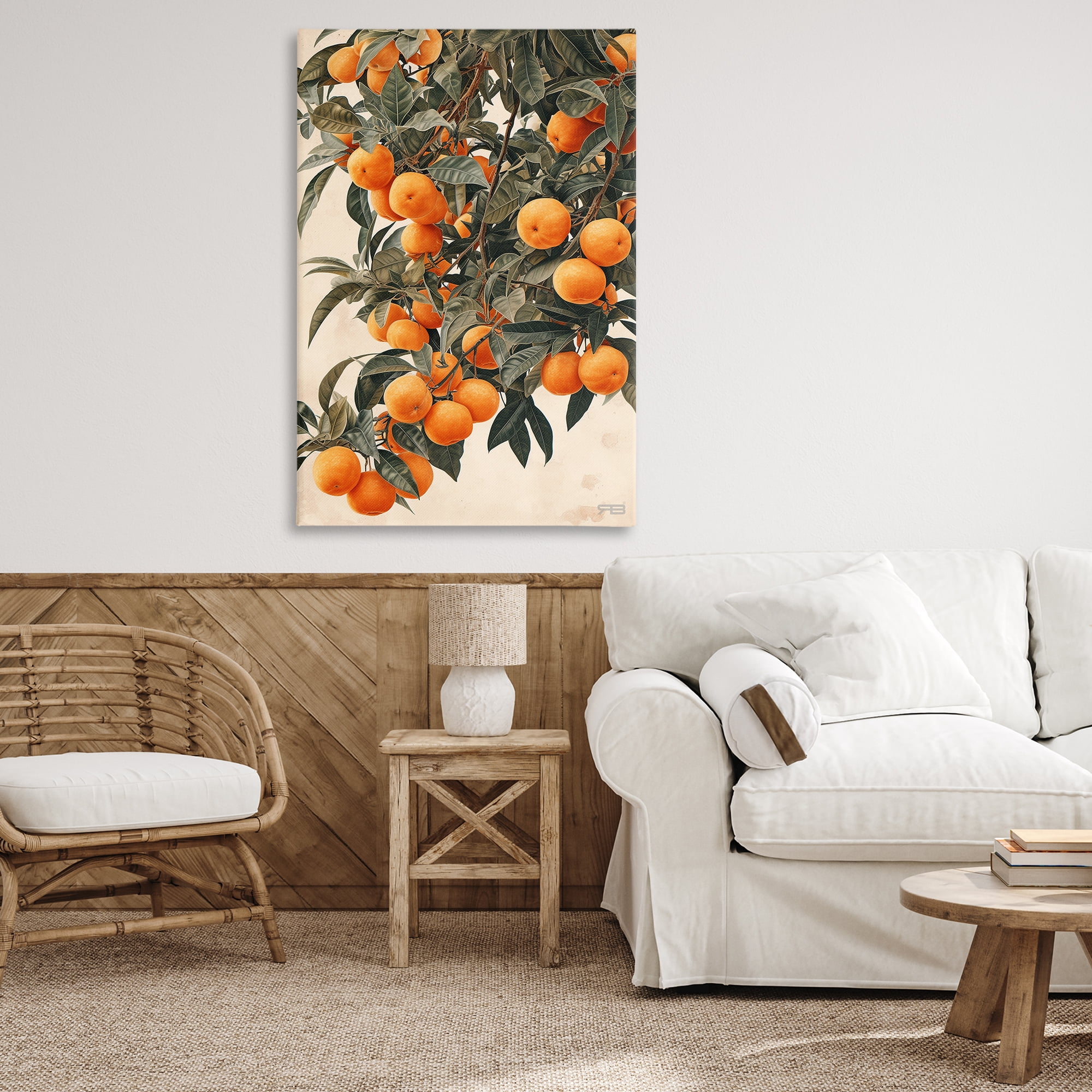Stupell Industries Vibrant Orange Tree Blooms Food & Beverage Painting Wrapped Canvas Art Print Wall Art, 30 x 45