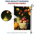thumbnail image 4 of America Forever Autumn Night Garden Flag, 12.5 x 18 inches Double Sided, Lantern and Apple Basket Garden Flag, Harvest Moon Flags, Fall Outdoor Seasonal Flags Decorative for Yard, Lawn, Garden Decor, 4 of 5