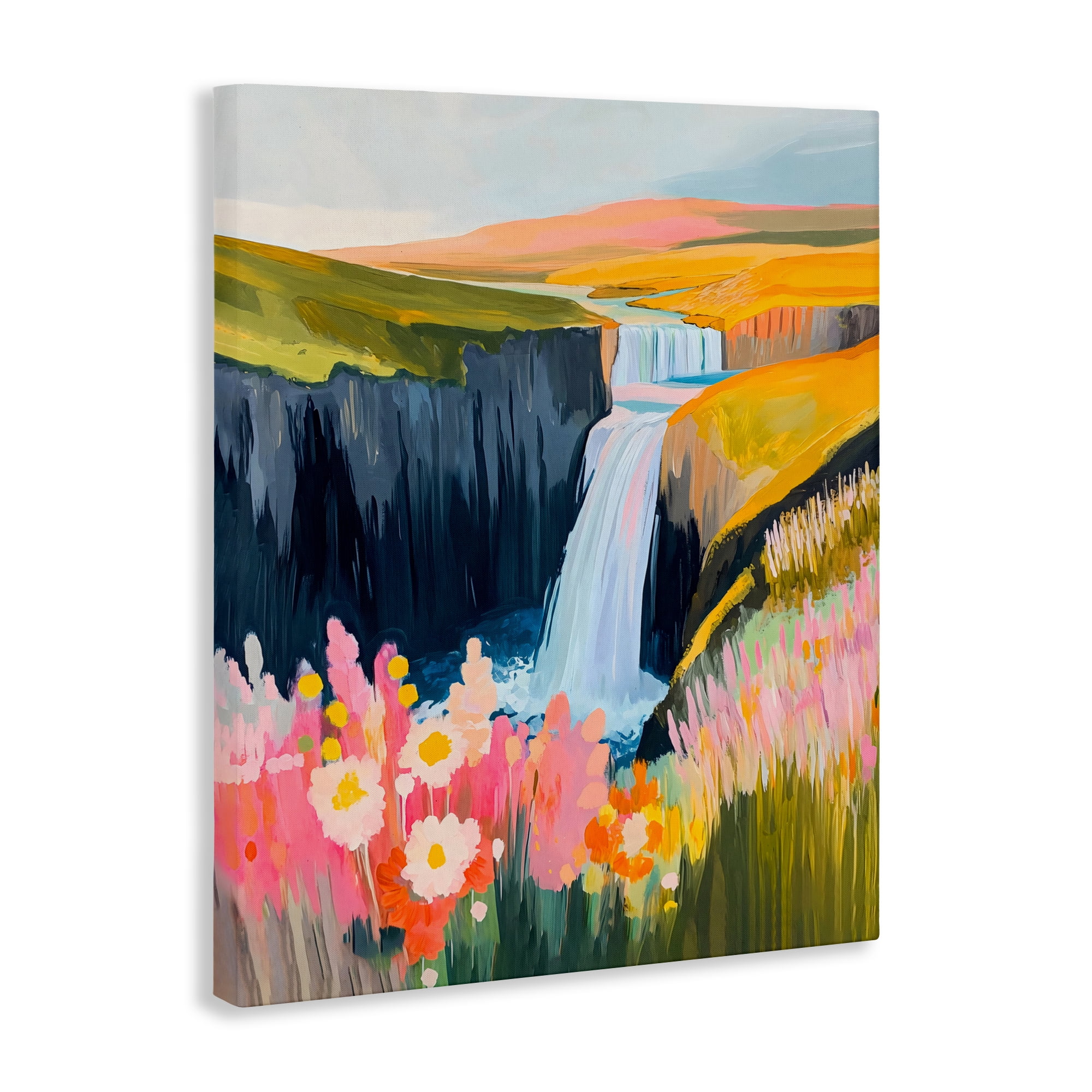 Stupell Industries Colorful Waterfall in Valley Canvas Wall Art, design by The Prints Vibe