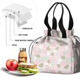 thumbnail image 4 of Pioneer Flower Floral Print Pattern Drawstring Lunch Bag Women - Drawstring Lunch Bag Insulated for Work Office - Stain-Resistant Large Lunchbags for Women with Multi-Pockets, 4 of 6
