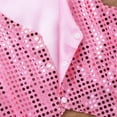 thumbnail image 4 of Yartina Kids Girls Boys Sequin Hip-hop Jazz Dance Waistcoat Jacket Sparkle Stage Performance Vest Pink 3-4, 4 of 7