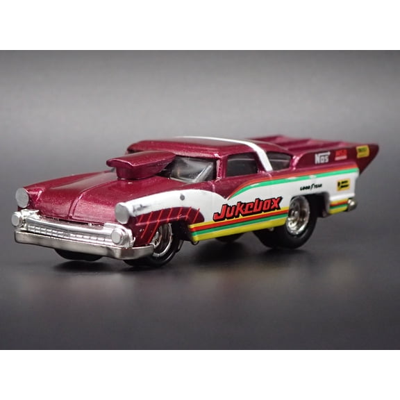 Open Box 1955 55 FORD CROWN VICTORIA NHRA JUKEBOX 1:64 SCALE DIORAMA DIECAST MODEL CAR