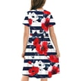 thumbnail image 3 of LOVZFMLL Toddler Kids Cute Splicing Print Short Sleeve Stretchy Dress A Line Dress, 3 of 3