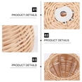 thumbnail image 4 of OUNONA Woven Light Base Lamp Base Iron Ivory 1Pack, 4 of 8