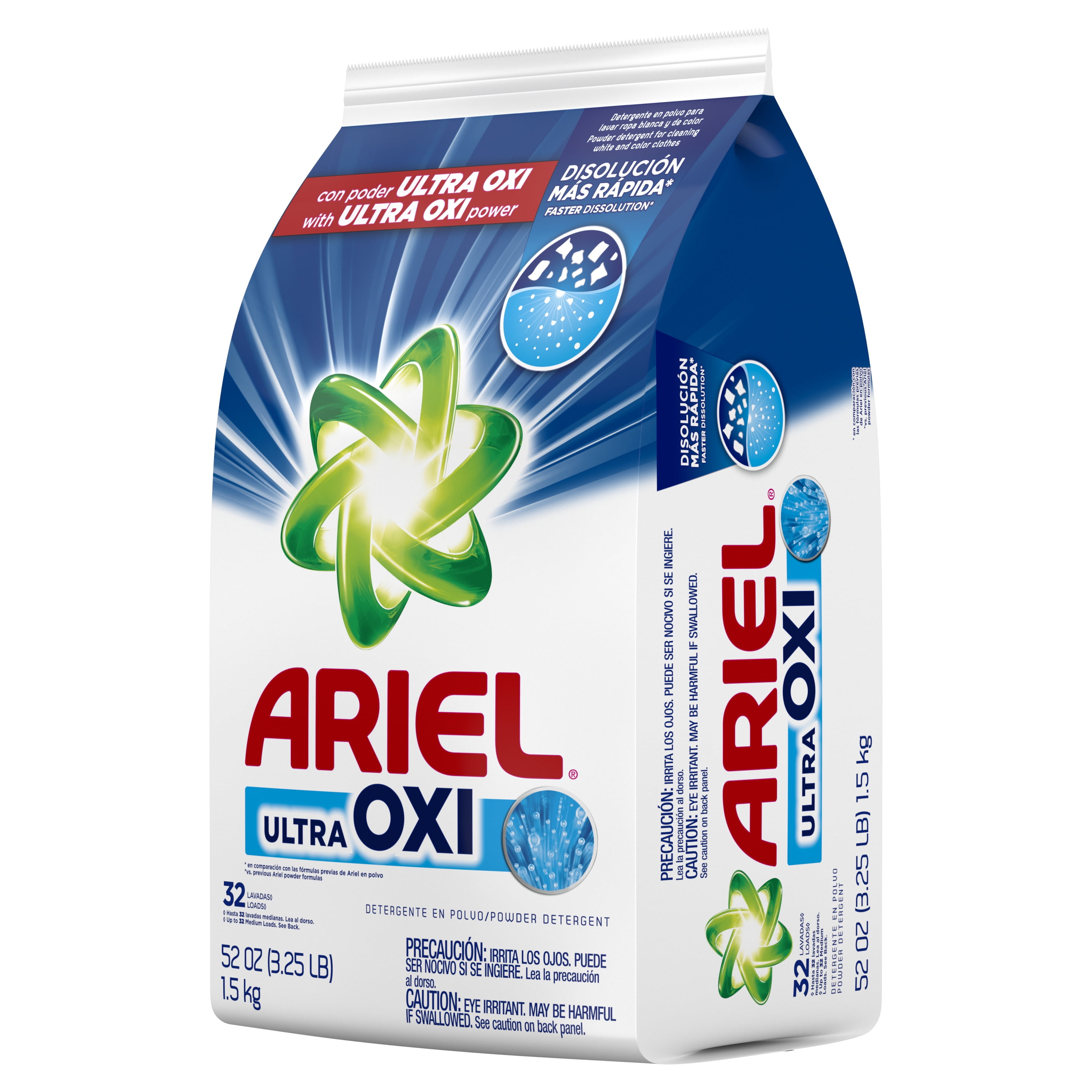 (2 pack) Ariel Laundry Detergent Powder, Ultra Oxi, Original Scent, 52 oz, 33 Loads