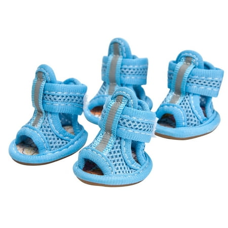 SUCS Dog Shoes Dogs Pet Sandals Small Summer Sandal Puppy Boots Hot Breathable Mesh Pavement Booties Socks Anti Paw Supplies