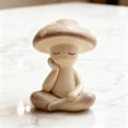 thumbnail image 3 of Escultura de hongo de resina para meditación zen, figura de hongo para sala de estar, hogar, oficina, escritorio, patio, jardín, decoración, 3 of 8