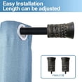thumbnail image 3 of Urbanest Adjustable Single Curtain Rod Set Burnt Gold Tribale Finials – 1 - Inch Diameter, With Black Rod, 48–84 Inches, 3 of 6
