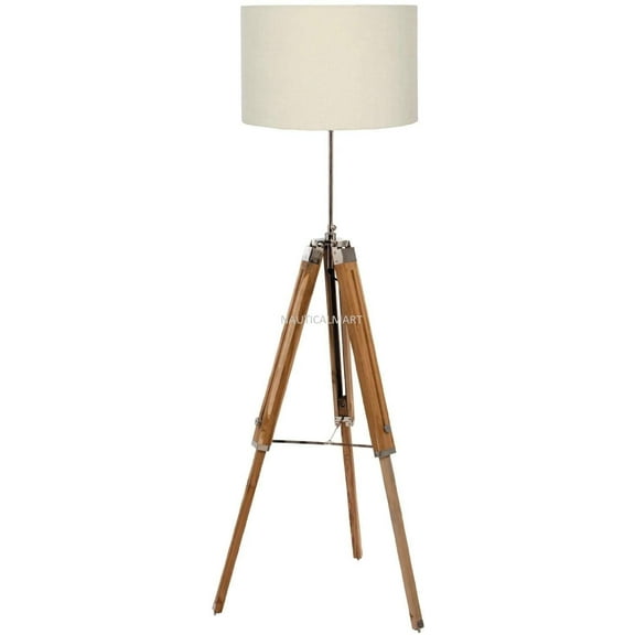 NauticalMart Tripod Lamp Stand Vintage Lighting Decor (Shade not Included )