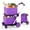 Purple, variant on Haosegd Blue Shopping Carts for Groceries,200 LBS Capacity Collapsible Grocery Carts with 2 Storage Crates