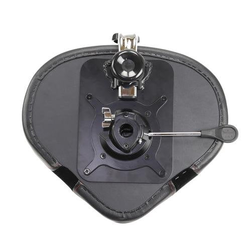 Gibraltar Hydraulic 16 in. Cordura Saddle Drum Throne with Backrest