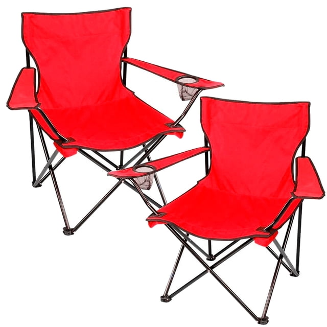 Kit Sillas Plegables Rojas Jardimex 2 piezas camping jardin
