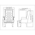 thumbnail image 3 of Lorell, LLR60605, 777 QA Queen Anne Wing-Back Reception Chair, 1 Each, Oxblood, 3 of 3