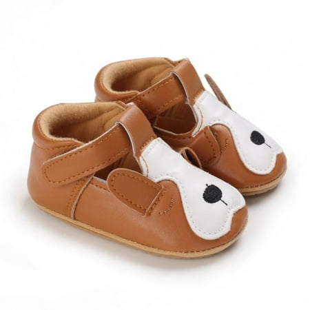 

Baby Boys Girls Shoes Cartoon Animal PU Leather Soft Non-Slip Rubber Sole Moccasins Crib Shoes Toddler First Walking Shoes 0-18M