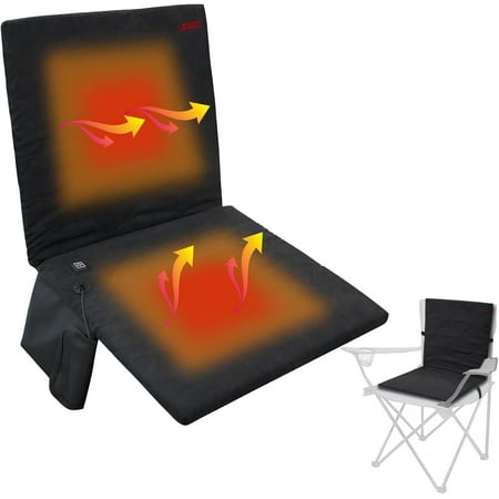 HiGropcore Portable Heated Seat Cushion [No Power Bank] USB Heated Foldable Camping Chair Pad 3 Mode Adjustable Heated Stadium Seat Cushion for Outdoor Camping Hunting Fishing