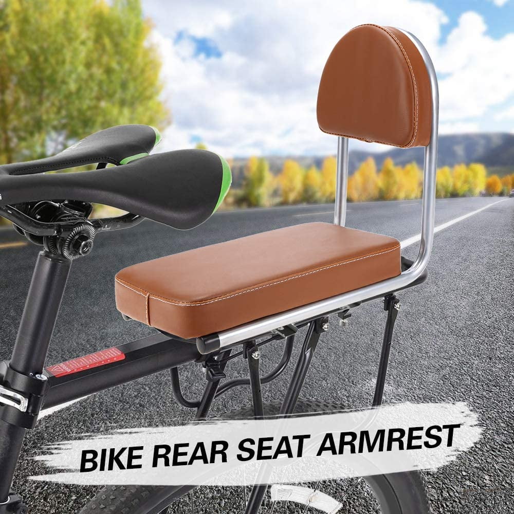 Yangxue002 Bike Rear Seat Kid Bicycle Bike Rear Handrail Armrest Child Carrier Bike Back Seat Brown