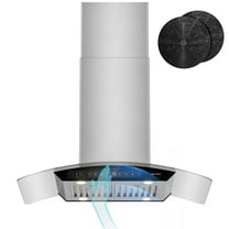 ​ BRANO 36inch Island Range Hood  in Stainless Steel, 900 CFM, Voice/Gesture/Touch Control