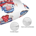 thumbnail image 3 of Kdxio Cotton Pillow Cases 16"x24" Pillowcases,Soft and Breathable Bedroom Pillow Cases-Happy Independence Day Gnome-No Pillow Core, 3 of 5